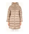 Herno Matilde Quilted Coat In Nude