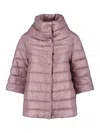 Herno Quilted Turtleneck Puffer Coat In Purple