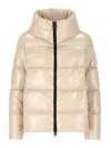 Herno Wool-trim Down Jacket In Yellow