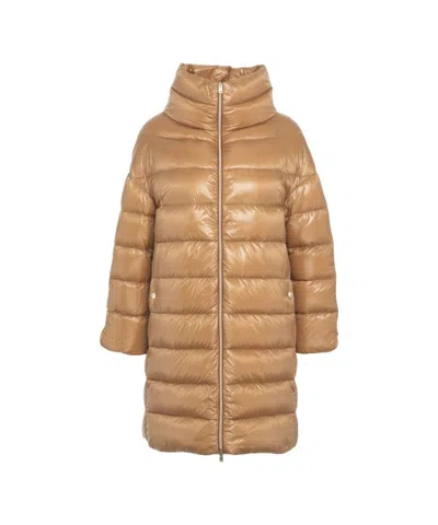 Herno Down-filled Puffer Jacket With High Collar In Nude
