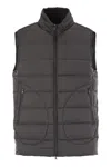 Herno Quilted Vest-style Down Jacket In Gray