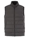 Herno Quilted Vest-style Down Jacket In Gray