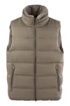 Herno Legend Matte Nylon Down Puffer Vest In Turtledove
