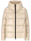 Herno Wool-trim Down Jacket In Beige