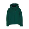 Herno Bicolor Elastane Shell Jacket In Green