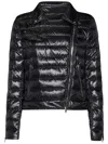 Herno Lightweight Biker Jacket With Diagonal Zip Closure In Black