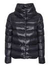 Herno Funnel Neck Padded Down Jacket In Blue
