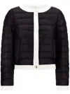 Herno Striped Quilted Down Jacket In Black