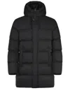 Herno Down Jacket With High Collar And Hood In Black