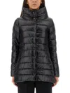 Herno Down Jacket "a-shape Amelia" In Black