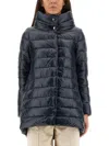 Herno Down Jacket "a-shape Amelia" In Blue