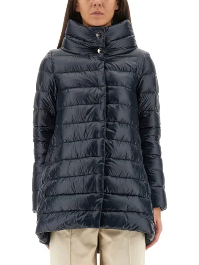 Herno Down Jacket A-shape Amelia In Blue
