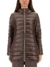Herno Women A-shape In Ultralight Nylon In Brown