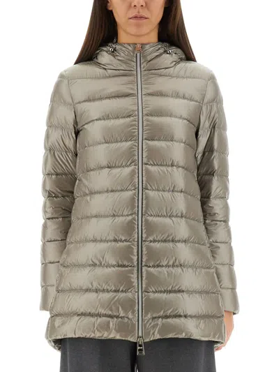 Herno Down Jacket "a-shape Resort" In Gray