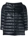 Herno Long-sleeved Down Jacket In Black