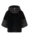 Herno Cappa Manica Corta Con Cappuccio Jacket In Black