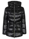 Herno Ultralight Nylon Down Jacket With Drawstring Waist In Black
