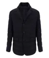 Herno Quilted Padded Double Layer Down Jacket In Black