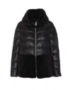 Herno Down Jacket With Cruelty-free Fur Details In Black