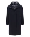 Herno Resort Layred Coat In Black