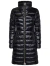 Herno Women Long Black Nylon Down Jacket In Black