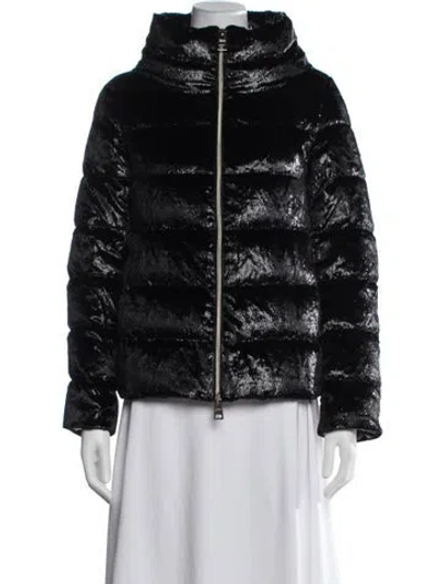 Pre-owned Herno Down Jacket In Black/metallic