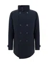Herno Coats Blue In Blu Navy