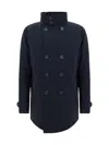 Herno Coats Blue In Blu Navy