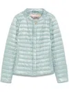 Herno Long-sleeved Down Jacket In Blue