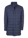 Herno Midnight Blue Polyester Down Jacket In Blue