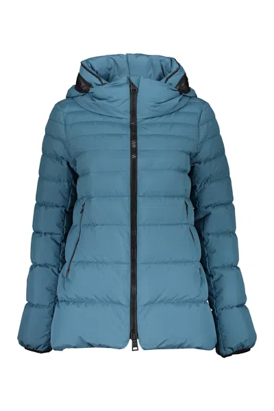 HERNO DOWN JACKET BLUE WITH HOOD