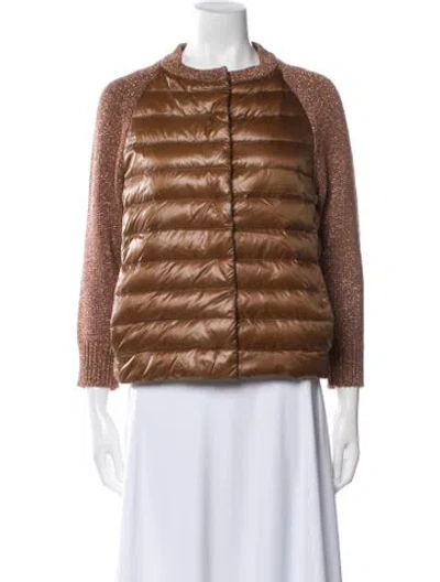 Pre-owned Herno Down Jacket In Brown