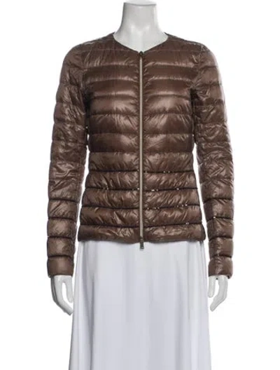 Pre-owned Herno Down Jacket In Brown