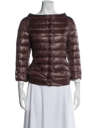 Pre-owned Herno Down Jacket In Brown