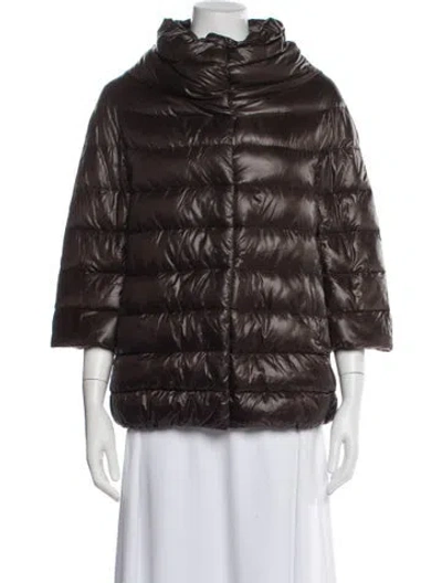 Pre-owned Herno Down Jacket In Brown