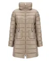 Herno Quilted Padded High Collar Down Jacket In Brown
