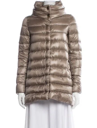 Pre-owned Herno Down Jacket In Brown/neutrals