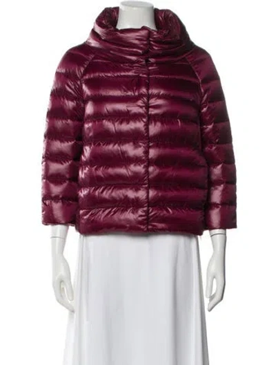 Pre-owned Herno Down Jacket In Burgundy