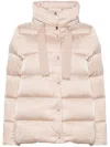 Herno Logo-plaque Puffer Jacket In Brown