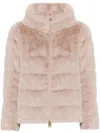 Herno Faux Fur Down Jacket With High Collar