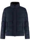 Herno Short Down Jacket With Detachable Fur Insert In Black