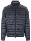 Herno Reversible Nylon Down Jacket In Blue