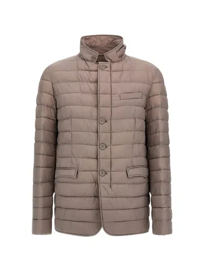 Herno Down Jacket In Brown