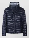 Herno Down Jacket Drawstring Detail High Collar In Black