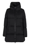 Herno Down Jacket Full-zip In Nylon In Black