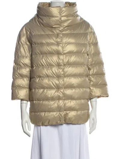 Pre-owned Herno Down Jacket In Gold