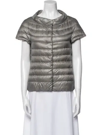 Pre-owned Herno Down Jacket In Gray