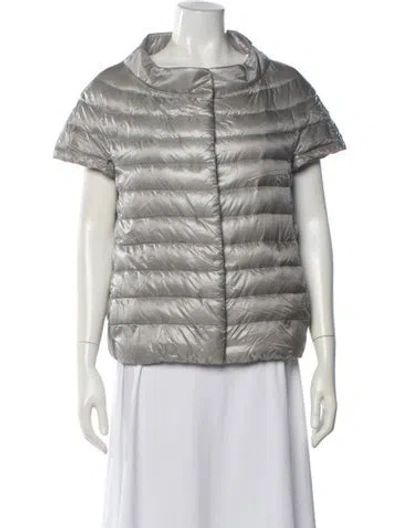 Pre-owned Herno Down Jacket In Gray