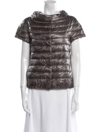 Pre-owned Herno Down Jacket In Gray