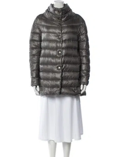 Pre-owned Herno Down Jacket In Gray